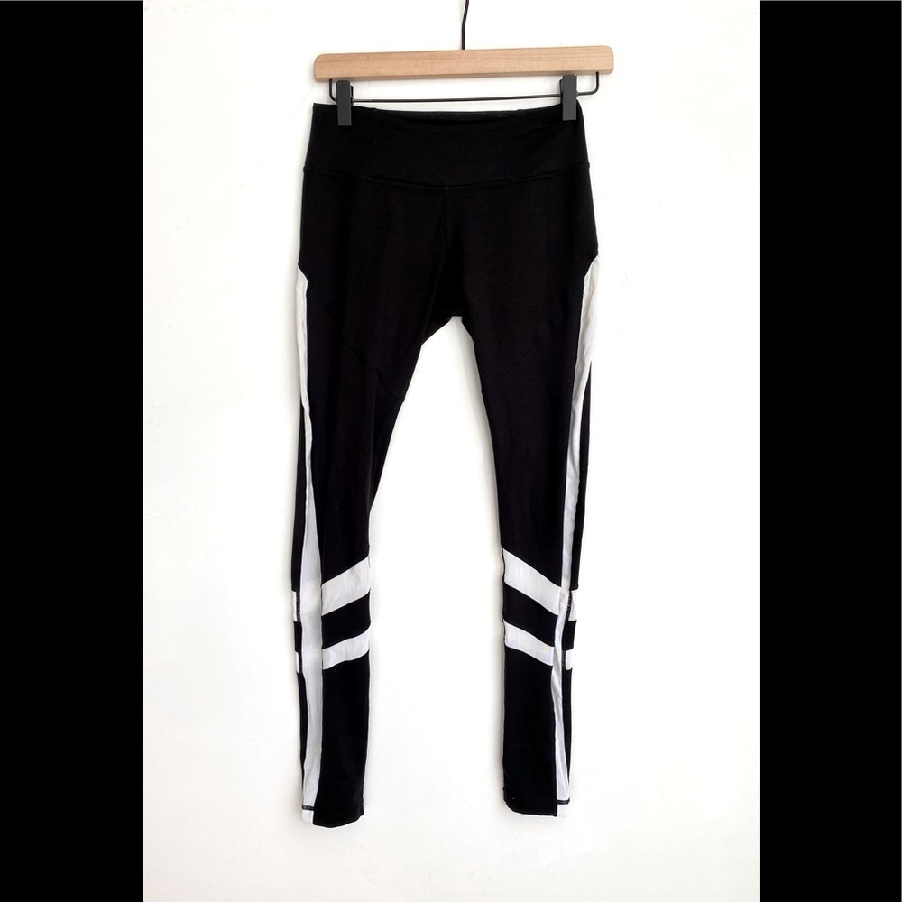 Zella Black/White Mesh Leggings, Size XS